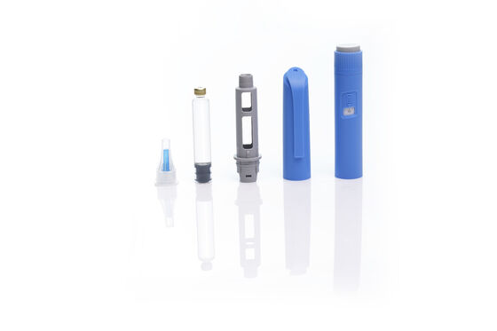Medisch geschikte kunststof en roestvrij staal auto-injector pen met automatische naald terugtrek en 24 maanden houdbaarheid