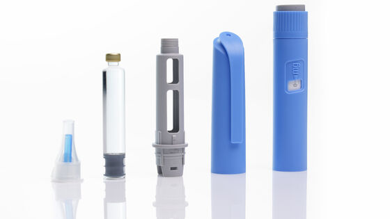 Auto-injectorpen met automatische naald terugtrek gemaakt van medisch geschikt plastic en roestvrij staal voor een houdbaarheid van 24 maanden